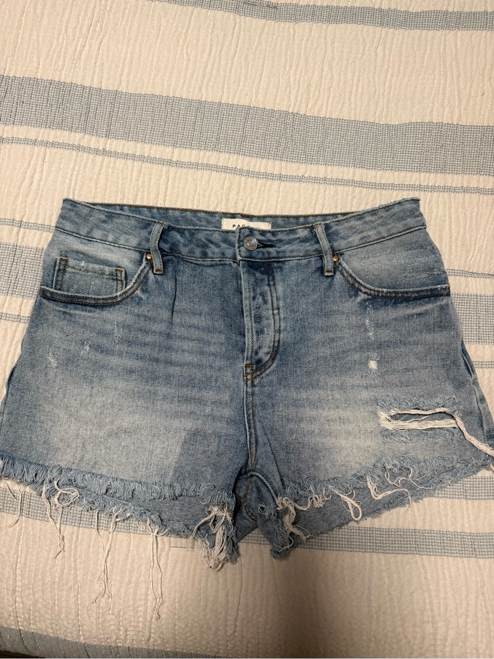 Pacsun Light Blue Distressed Denim Shorts